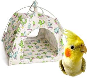 img 4 attached to 🐦 Mydays Bird Nest House Bed: The Perfect Parrot Hamster Habitat - Cave Hanging Tent Hammock