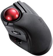 🖲️ elecom 2.4ghz wireless finger-operated large trackball mouse | 8-button function | smooth tracking & high precision optical gaming sensor | palm rest included (m-ht1drbk) logo
