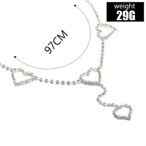 img 3 attached to Graeen Crystal Chains Rhinestone Jewelry Women's Jewelry for Body Jewelry