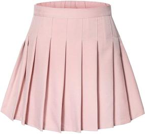 img 4 attached to 👗 Trendy Tremour School Uniform Pleated Scooter for Stylish Girls' Clothing