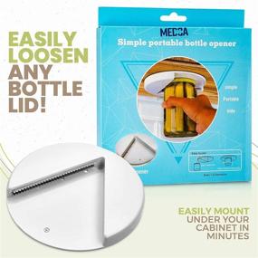 img 1 attached to 🔧 Under Cabinet Jar Opener - Easy Grip Lid Gripper Tool for Jars, Bottles, and Containers of Various Sizes - Perfect Kitchen Gadget for Seniors and those with Weak Hands or Arthritis