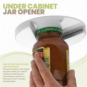 img 2 attached to 🔧 Under Cabinet Jar Opener - Easy Grip Lid Gripper Tool for Jars, Bottles, and Containers of Various Sizes - Perfect Kitchen Gadget for Seniors and those with Weak Hands or Arthritis