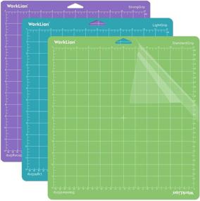 img 4 attached to 🔪 Versatile and Durable WORKLION Cutting Mat 12x12 for Cricut: Ideal for Sewing, Quilting, and Crafts - Complete Cutting Mat Set (Variety)