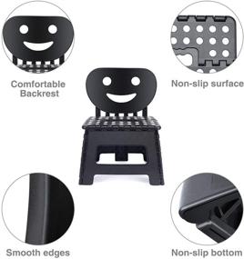 img 2 attached to 🪜 ACSTEP Folding Step Stool with Smile Back Support for Kids - 9-Inch Height for Toddler Toilet Training & Mommy Helper - Enhancing SEO