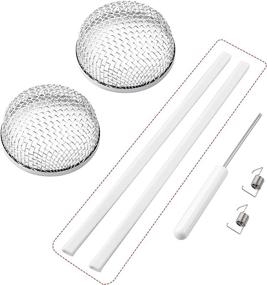 img 4 attached to 🐜 RVGUARD RV Flying Insect Screen: 2 Pack Stainless Steel Bug Screen with Installation Tool and Silicone Rubber - Protect Furnace Vent from Pests!