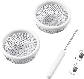img 3 attached to 🐜 RVGUARD RV Flying Insect Screen: 2 Pack Stainless Steel Bug Screen with Installation Tool and Silicone Rubber - Protect Furnace Vent from Pests!