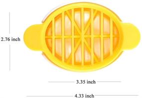 img 4 attached to 🥚 GLORYSHOP Egg Slicer and Wedger - Kitchen Tool for Hard Boiled Eggs, 3 Slicing Styles - Yellow