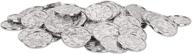 💰 beistle 100 count silver embossed plastic coins for western, casino, and pirate themed treasure chest party favors, 1.5 inches logo