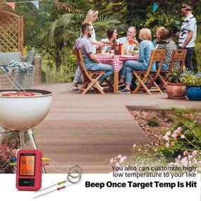 img 1 attached to 🔥 ENZOO Wireless Meat Thermometer - 4 Probes, Wireless Digital Grilling Thermometer for Cooking, Smoking, BBQ, Oven - Barbecue Thermometer with Calibration, 500FT Remote Range, Alert, Timer - Enhance Your Culinary Experience!