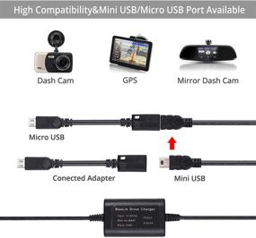 img 3 attached to 🔌 Justech 10ft Hard Wire Kit: Effortless Dash Cam Integration with Mini/Micro/Micro2 Fuse for 12V-24V to 5V Power Conversion