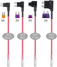 img 1 attached to 🔌 Justech 10ft Hard Wire Kit: Effortless Dash Cam Integration with Mini/Micro/Micro2 Fuse for 12V-24V to 5V Power Conversion