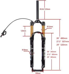 img 3 attached to 🚲 Bolany MTB Suspension Fork - 26/27.5/29 inch Air Mountain Bike Fork, 100mm Travel, Straight/Tapered Tube, Front Suspension for Gas Powered MTB Bicycles