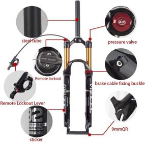 img 2 attached to 🚲 Bolany MTB Suspension Fork - 26/27.5/29 inch Air Mountain Bike Fork, 100mm Travel, Straight/Tapered Tube, Front Suspension for Gas Powered MTB Bicycles