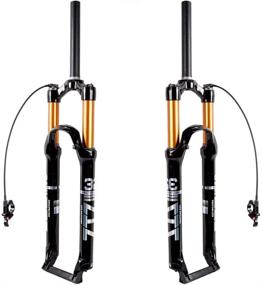 img 4 attached to 🚲 Bolany MTB Suspension Fork - 26/27.5/29 inch Air Mountain Bike Fork, 100mm Travel, Straight/Tapered Tube, Front Suspension for Gas Powered MTB Bicycles