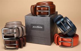 img 1 attached to Mens Belt Autolock Genuine Leather