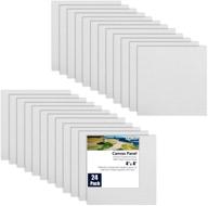 laniakea 24-pack 4x4 inch mini canvas panel boards - blank primed painting board 1/8 inch thickness - artist cotton canvas boards for acrylic, oils, and water painting logo