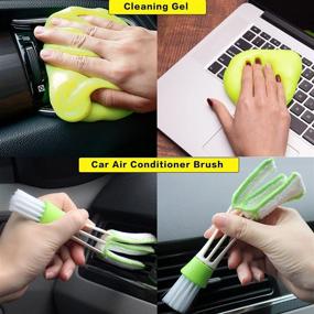 img 2 attached to 🚗 Complete CELYND 16pcs Car Wash Kit: Interior and Exterior Cleaning Tools, Collapsible Bucket & Sponge Towels, Tire Brush, Wash Mitt and More