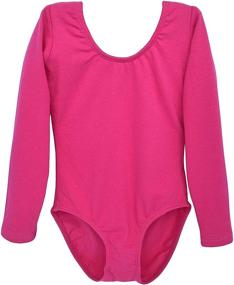 img 3 attached to 🩰 Dancina: Long Sleeve Cotton Leotard for Kids - Ballet & Gymnastics Wear (Ages 2-10)