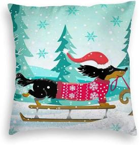 img 4 attached to Elightvap Christmas Dachshund Pillowcase Bedroom