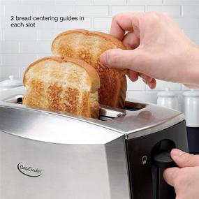 img 2 attached to Efficient and Versatile Betty Crocker BC-1618C Toaster: Sleek Brushed Stainless Steel Design for 2-Slice Multifunctional Toasting