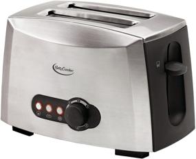 img 4 attached to Efficient and Versatile Betty Crocker BC-1618C Toaster: Sleek Brushed Stainless Steel Design for 2-Slice Multifunctional Toasting