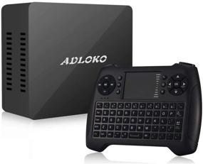img 4 attached to 🖥️ Мини-ПК ADLOKO Windows 10 - 8 ГБ / 128 ГБ Apollo Lake J4205 Dual HDMI - 2.5" HD мини-настольный компьютер с T16 мини-беспроводной клавиатурой