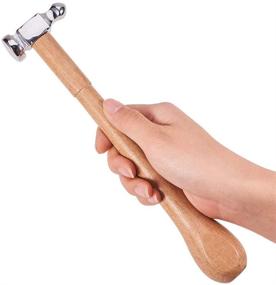 img 2 attached to BENECREAT Chasing Hammer with Comfortable Wood Handle - Ideal for Jewelry Craft Making, 3 Ounces