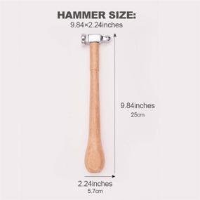 img 3 attached to BENECREAT Chasing Hammer with Comfortable Wood Handle - Ideal for Jewelry Craft Making, 3 Ounces