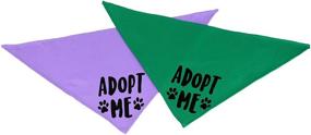 img 1 attached to Bundle of 4 Assorted Colors Midlee Adopt Me Dog Bandanas