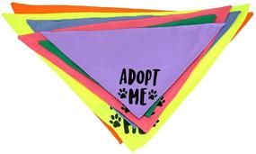 img 4 attached to Bundle of 4 Assorted Colors Midlee Adopt Me Dog Bandanas