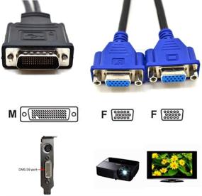 img 3 attached to DMS-59 Pin Male to Dual VGA Female Video Card Adapter - Y Splitter Cable
