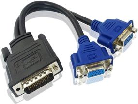 img 4 attached to DMS-59 Pin Male to Dual VGA Female Video Card Adapter - Y Splitter Cable