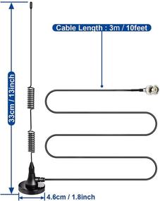 img 2 attached to Антенна для радиосканеров Bingfu 20-1300 МГц: антенна с высокими характеристиками на магнитном основании для радиосканеров Uniden, Whistler и Radio Shack.