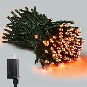 img 4 attached to YIQU Orange Super-Long 95FT 240 LED Extendable Halloween Lights For Indoor/Outdoor