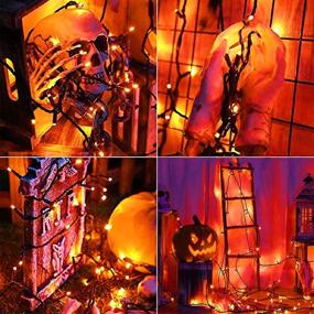 img 1 attached to YIQU Orange Super-Long 95FT 240 LED Extendable Halloween Lights For Indoor/Outdoor
