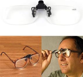 img 3 attached to 👓 Versatile Clip-On Flip-Up Reading Glasses - Unisex Magnifiers (3.5x)