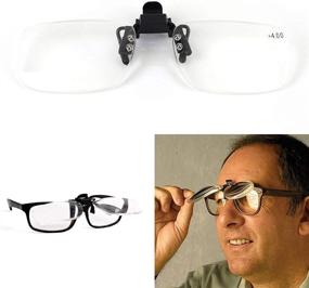 img 2 attached to 👓 Versatile Clip-On Flip-Up Reading Glasses - Unisex Magnifiers (3.5x)