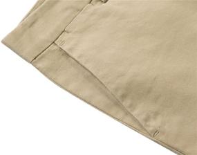 img 1 attached to YUCENFU Big Boys Straight Fit Uniform Pants: Stylish Flat Front Cotton Chino Pants for Sizes 8-20