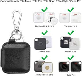 img 3 attached to 📱 Веганская кожаная защитная обложка для Tile Mate/Tile Pro/Tile Sport/Tile Style/Cube Pro Key Finder - Чехол Fintie для Tile 2020, 2018, и всех поколений.