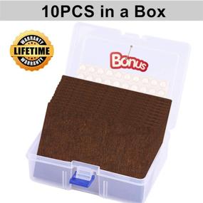 img 3 attached to 🪑 10-Pack of Large Felt Furniture Pads - 6"x 4" - Heavy Duty 5mm Thick, Brown Anti-Scratch Floor Protectors for Hardwood Floors, Includes 20 Rubber Bumpers