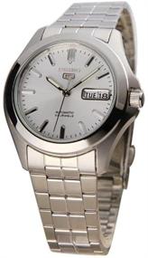 img 4 attached to Seiko Men's SNKK87 Two Tone Stainless Steel Analog Watch: Stylish White Dial Timepiece