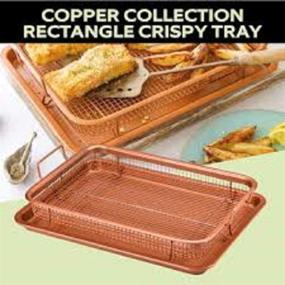 img 1 attached to Прямоугольная фритюрница Crisper Copper с антипригарным покрытием