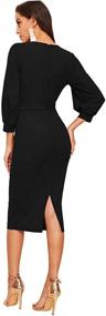 img 3 attached to Verdusa Womens Surplice Bishop Bodycon