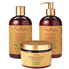 img 4 attached to 🍯 SheaMoisture Manuka Honey & Mafura Oil Intensive Hydration Combination Set: Complete Hair Care Trio with Shampoo, Conditioner & Hair Masque