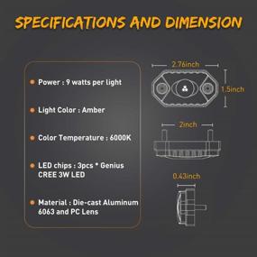 img 1 attached to 🔆 Highly Durable LED Rock Light (FBA Delivery) - Waterproof IP68 IP69K Underbody Glow Trail Rig Lamp - Underglow Deck Light - Crawling Lamp for Truck Jeep ATV UTV Offroad Boat (Amber)