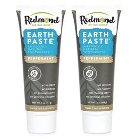 img 1 attached to 🌱 Redmond Earthpaste - Non-Fluoride Charcoal Toothpaste, 2-Pack (Peppermint Charcoal)