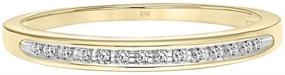 img 3 attached to 💍 Exquisite Brilliant Expressions 10K Yellow Gold Conflict Free Diamond Channel-Set Band for Weddings & Anniversaries