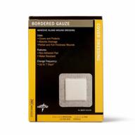 🔵 medline sterile bordered gauze, 2x2 inches (pack of 15) логотип