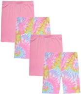 flowers girls' active 🌸 stretch shorts - dreamstar active clothing logo