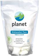 🌟 planet auto free & clear dishwasher pacs, 12.7oz: powerful cleaning for spotless dishes logo